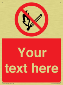 Custom No Open Flames Sign